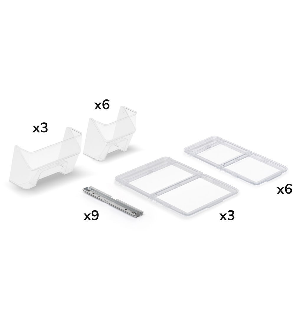 Kit 9 guide con coperchi e frontalini per contenitori RK Box Air