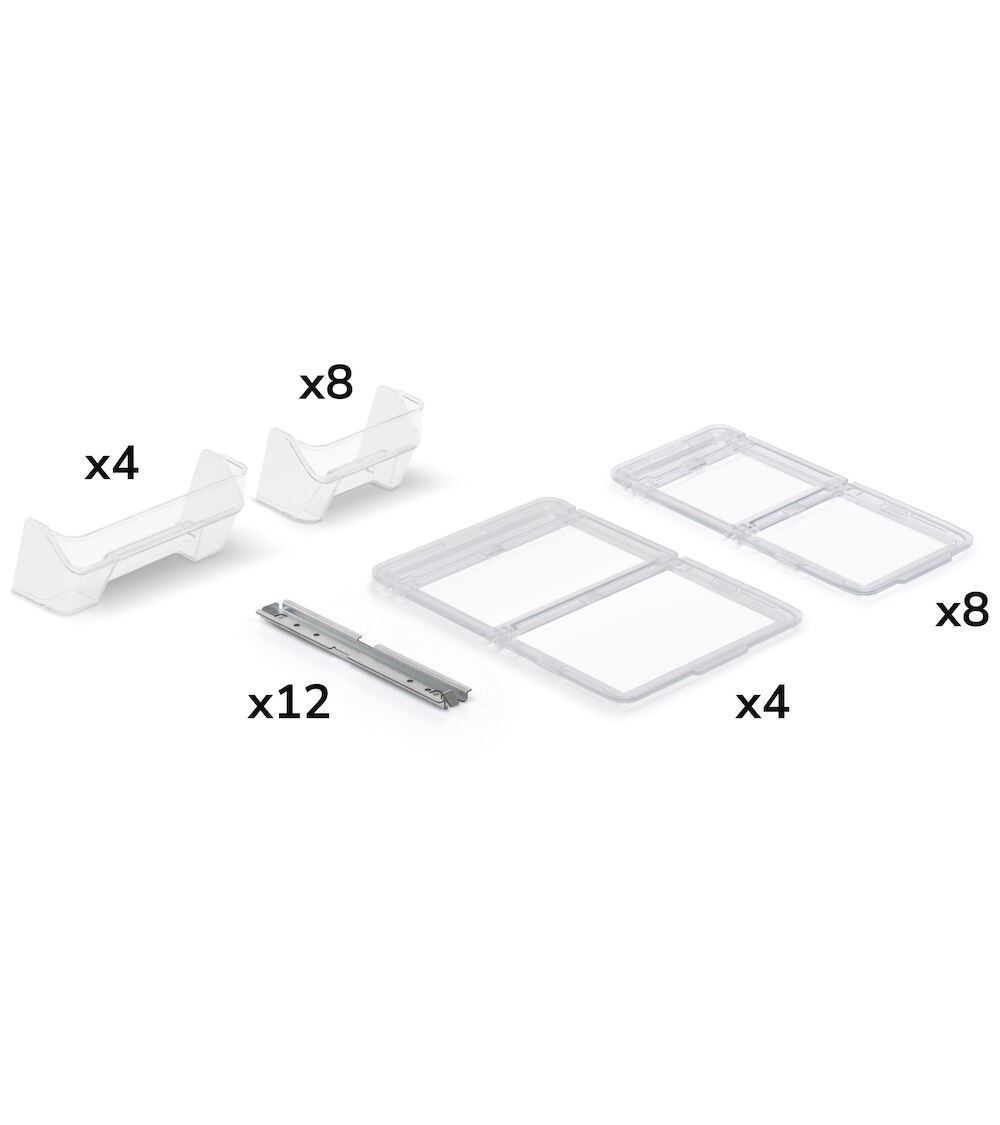 Kit 12 guide con coperchi e frontalini per contenitori RK Box Air