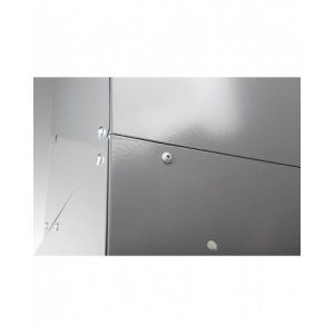 Scaffale a 5 ripiani con 16 cassette RK Box Classic, L496 x P404 x H546