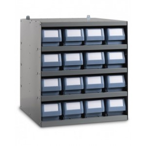 Scaffale a 5 ripiani con 16 cassette RK Box Classic, L496 x P504 x H546