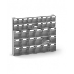 Scaffale portaminuteria con 36 cassetti Visual Box, H500 mm