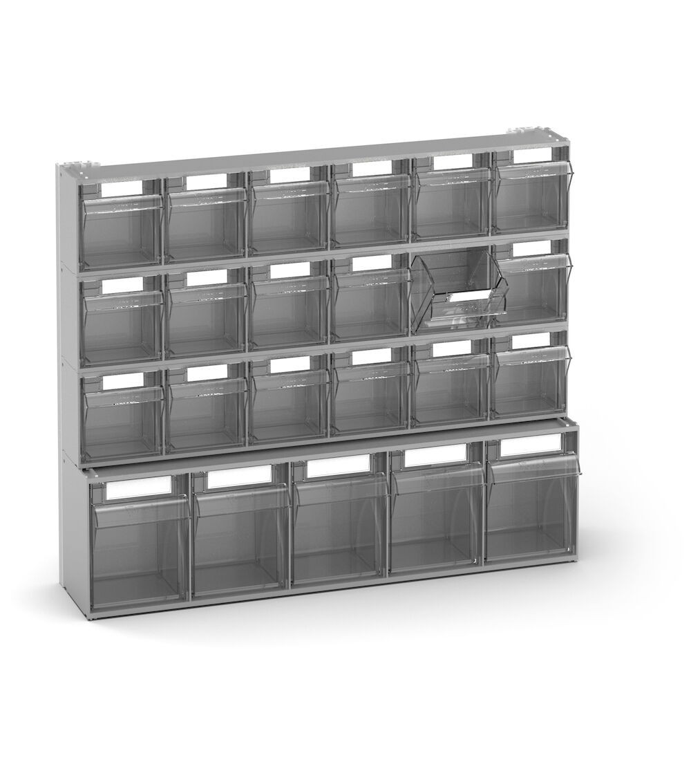 Scaffale portaminuteria con 23 cassetti Visual Box, H500 mm