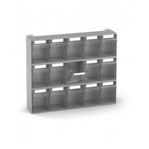 Scaffale portaminuteria con 15 cassetti Visual Box, H500 mm
