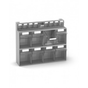 Scaffale portaminuteria con 17 cassetti Visual Box, H500 mm