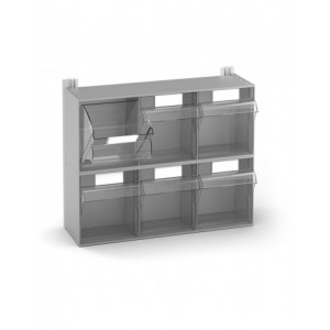 Scaffale portaminuteria con 6 cassetti Visual Box, H500 mm