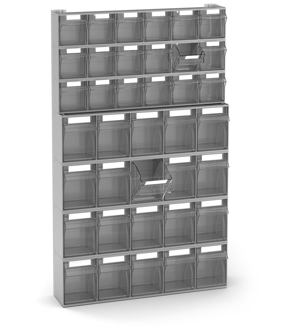Scaffale portaminuteria con 38 cassetti Visual Box, H1000 mm