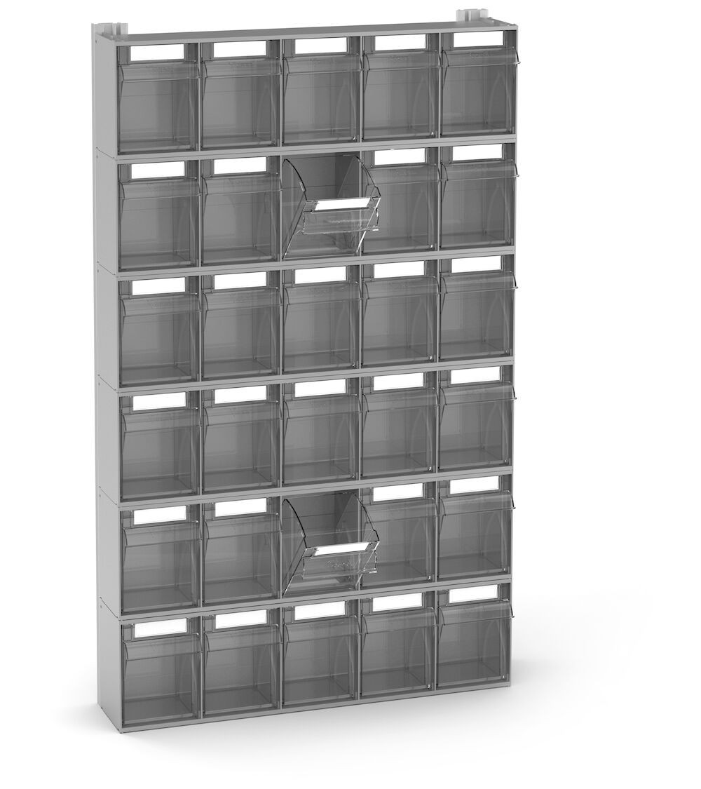Scaffale portaminuteria con 30 cassetti Visual Box, H1000 mm