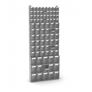 Scaffale per minuterie con 87 cassetti Visual Box, H1500 mm