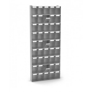 Scaffale per minuterie con 45 cassetti Visual Box, H1500 mm