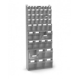 Scaffale per minuterie con 46 cassetti Visual Box, H1500 mm
