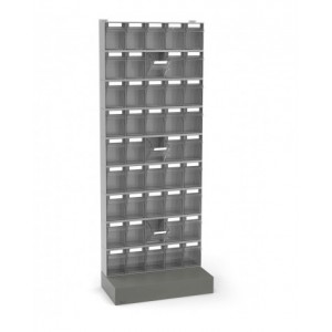 Scaffale portaminuteria con base con 45 cassetti Visual Box, H1600 mm