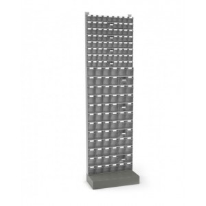 Scaffalatura per minuterie con base e 144 cassetti Visual Box, H2100 mm