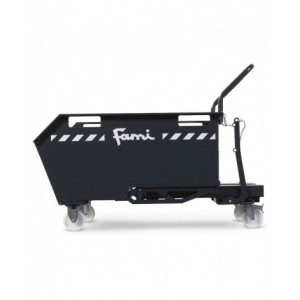 Benna ribaltabile portarottami con ruote, capacità 300 L