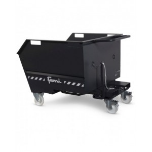 Benna ribaltabile portarottami con ruote, capacità 750 L