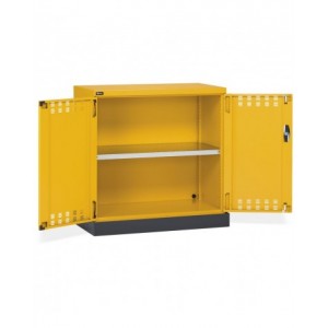 Armadietto per infiammabili vernici e solventi, 1 piano, 1 vasca esterna, L1048 x P600 x H1027 mm, PERFOM12013