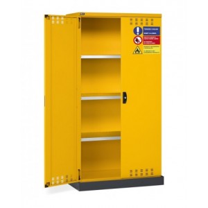 Armadio 2 ante a battente fessurate, 3 ripiani, 1 vasca stagna esterna, L1048 x P600 x H2027 mm, PERFOM14025