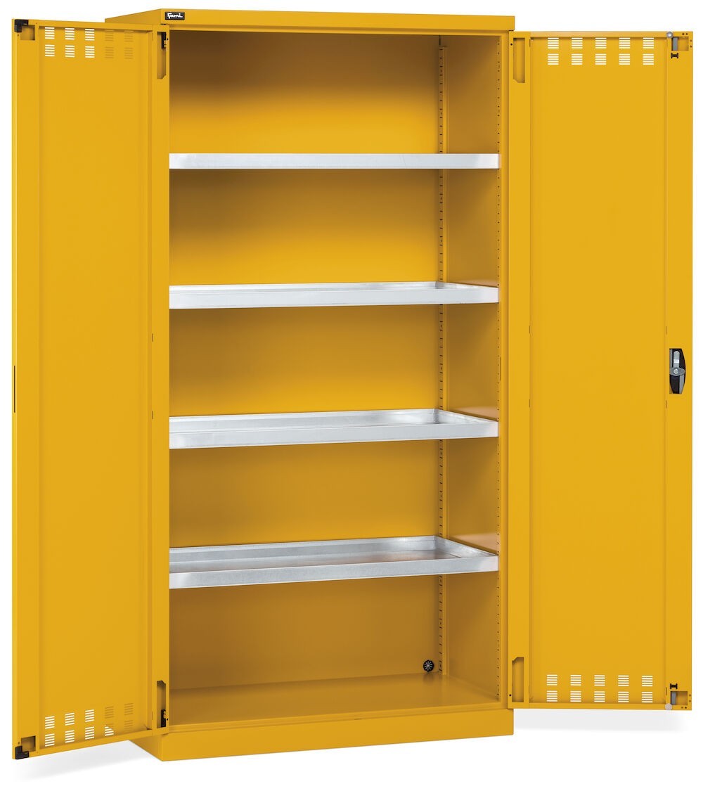 Armadio 2 ante battente fessurate, 4 vasche stagne interne, L1023 x P555 x H2000 mm, PERFOM14029