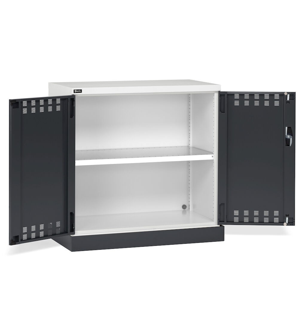 Armadietto per infiammabili vernici e solventi, 1 piano, 1 vasca esterna, L1048 x P600 x H1027 mm, PERFOM12014