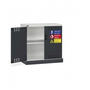 Armadietto per infiammabili vernici e solventi, 1 piano, 1 vasca esterna, L1048 x P600 x H1027 mm, PERFOM12014