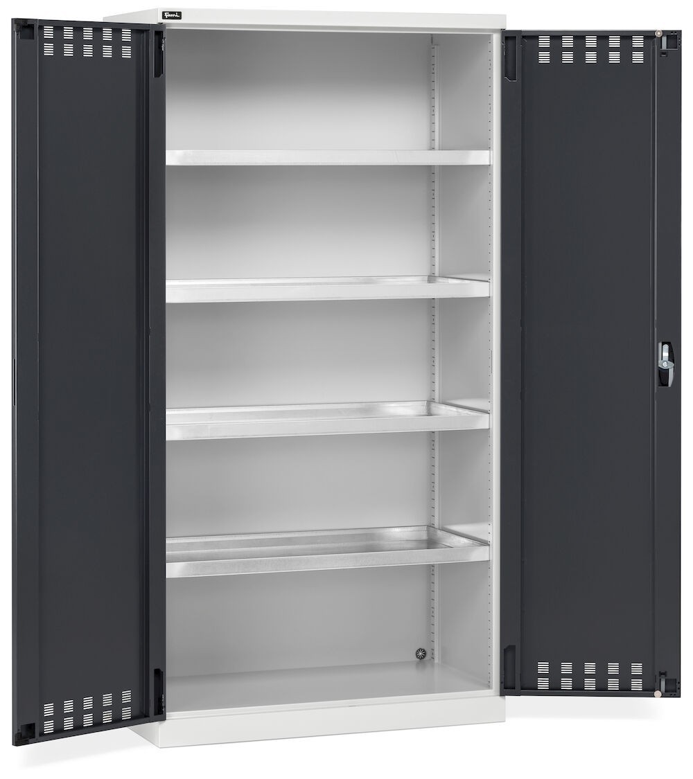 Armadio 2 ante battente fessurate, 4 vasche stagne interne, L1023 x P555 x H2000 mm, PERFOM14030