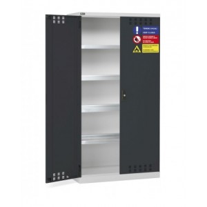 Armadio 2 ante battente fessurate, 4 vasche stagne interne, L1023 x P555 x H2000 mm, PERFOM14030