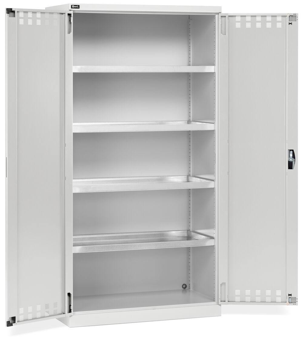 Armadio 2 ante battente fessurate, 4 vasche stagne interne, L1023 x P555 x H2000 mm, PERFOM14031