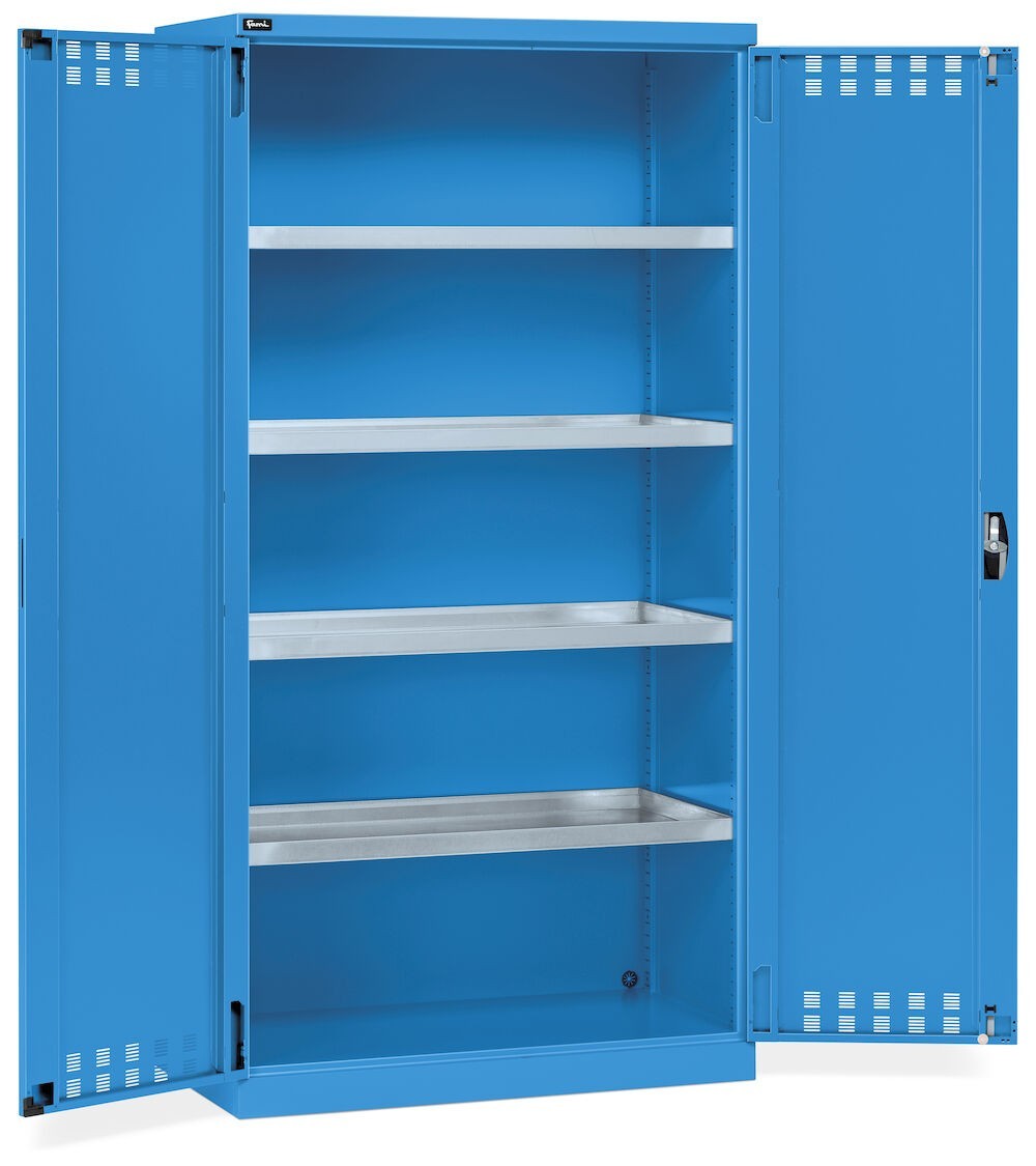 Armadio 2 ante battente fessurate, 4 vasche stagne interne, L1023 x P555 x H2000 mm, PERFOM14032