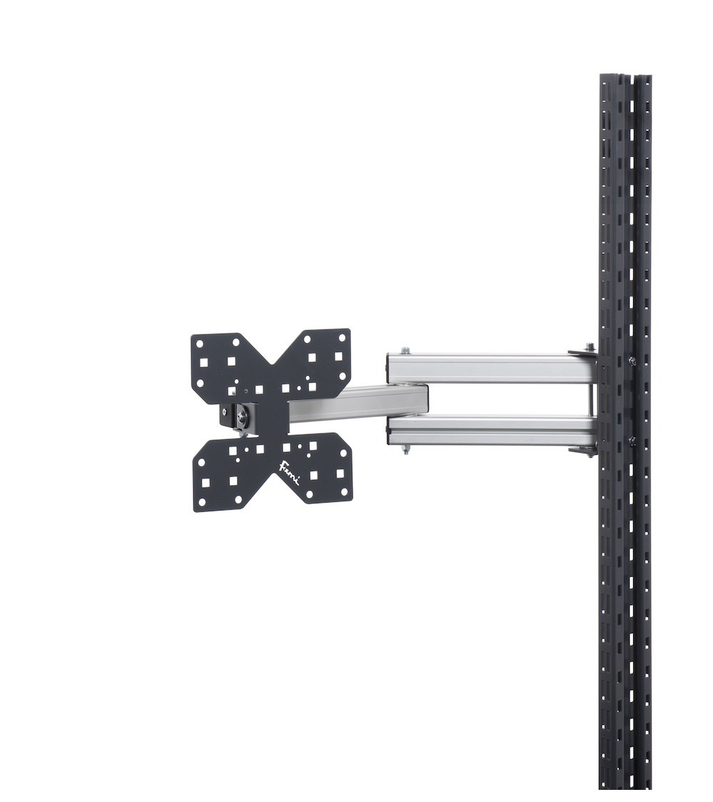 Braccio estensibile per montante con piastra porta monitor