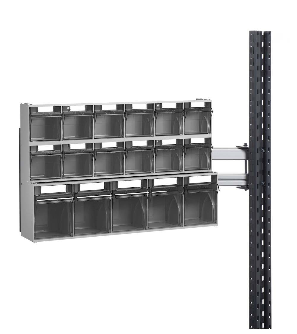 Braccio estensibile per montante con 17 Visual Box