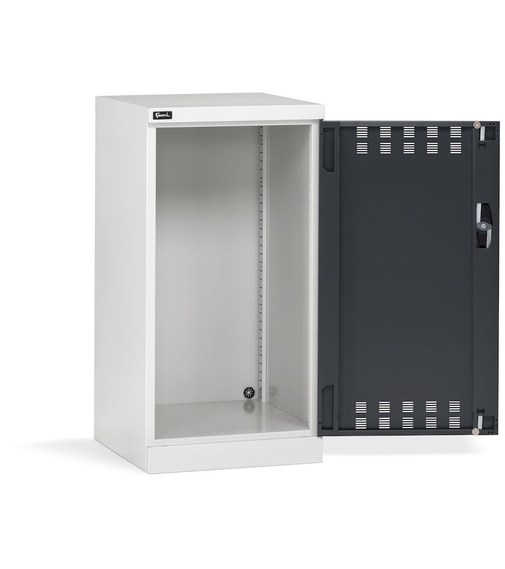 Armadio con ante a battente fessurate, L512 x P555 x H1000 mm