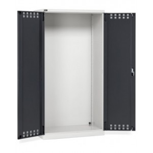 Armadio officina vuoto con ante battente fessurate, L1023 x P555 x H2000 mm