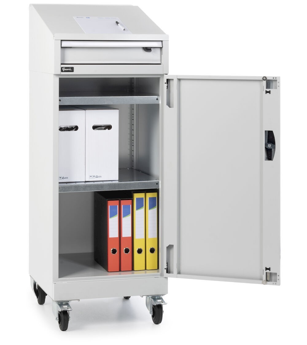 Scrivimpiedi con ruote, L512 x P555 x H1409 mm, PERFOM11018