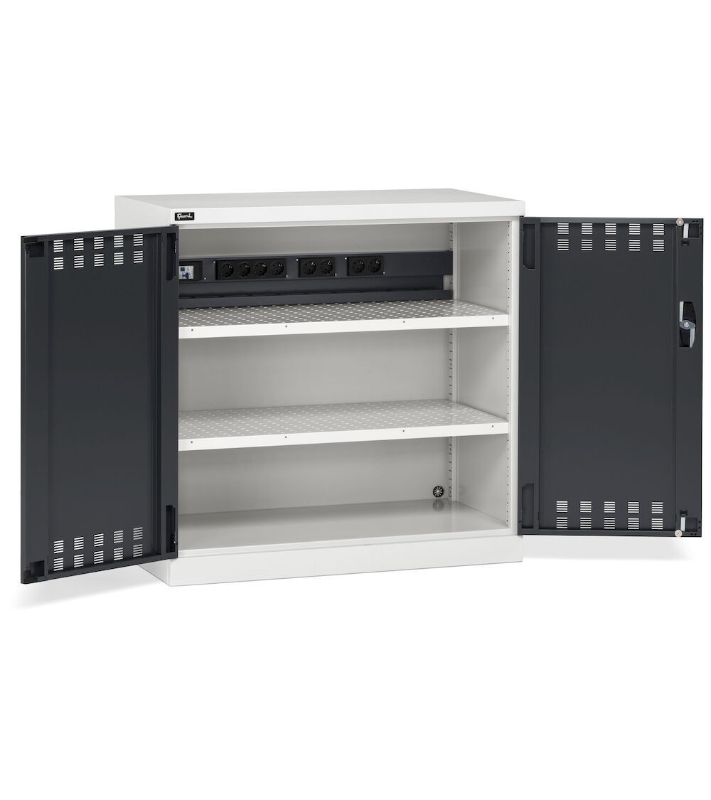 Armadio con ante a battente fessurate, L1023 x P555 x H1000 mm, PERFOM12010