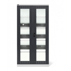 Armadio con ante battente fessurate in policarbonato, L1023 x P555 x H2000 mm, PERFOM14055