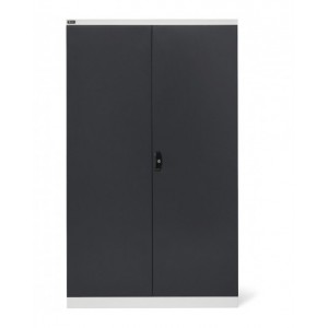 Armadio industriale per officina con ante a battente e 4 ripiani fessurati, L 1193 x P 555 x H 2000 mm, PERFOM17001