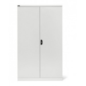 Armadio metallo industriale con 2 ante, 2 ripiani fessurati, 9 cassetti telescopici, L1193 x P555 x H2000 mm, PERFOM17008