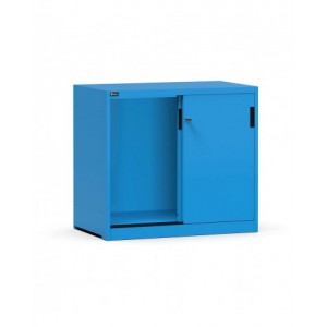 Armadio basso vuoto con porte scorrevoli, L1020 x P600 x H915 mm, RAL 5012