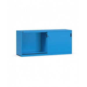 Armadio basso vuoto con porte scorrevoli, L2040 x P600 x H915 mm, RAL 5012