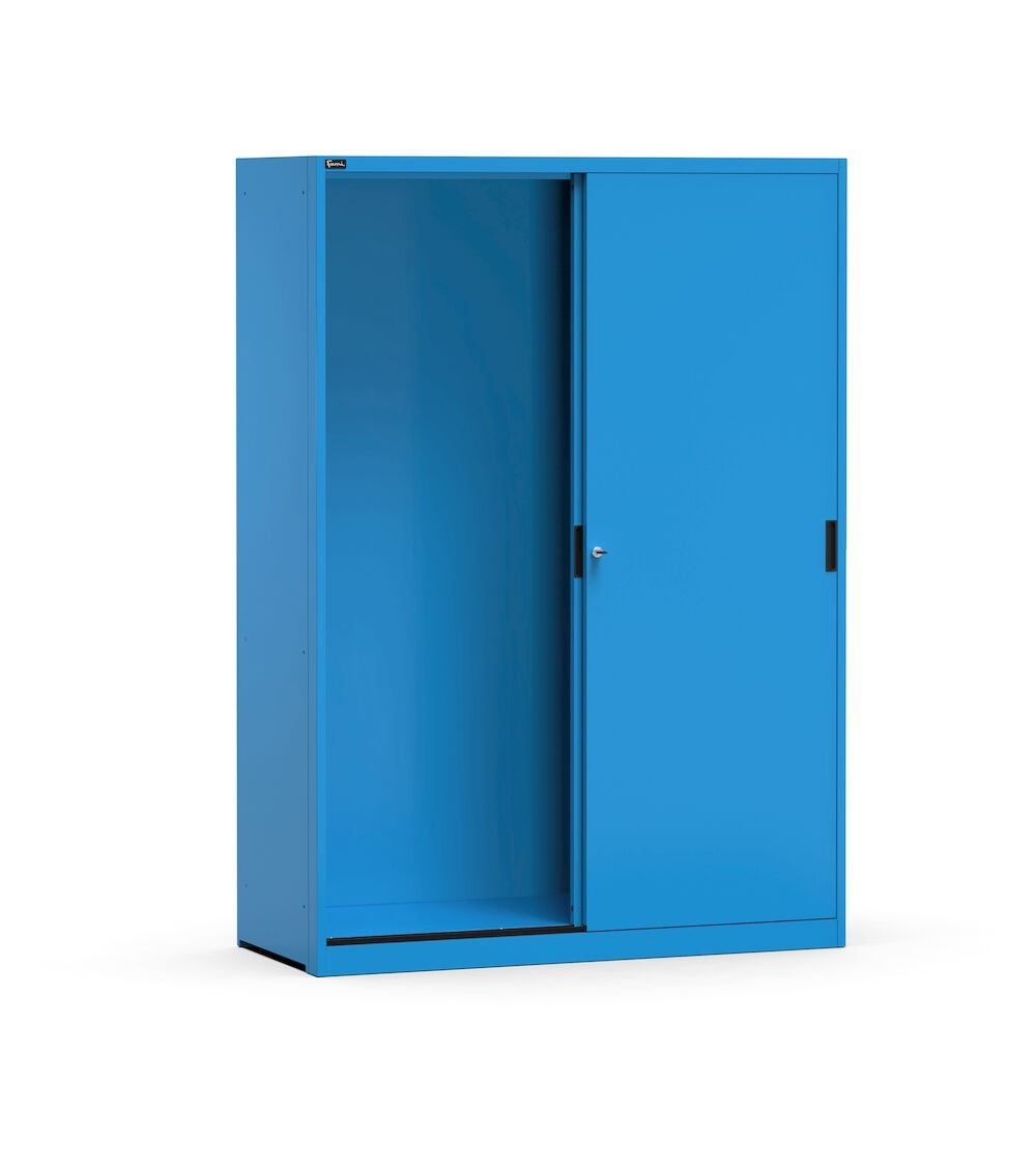 Armadio vuoto con porte scorrevoli, L1428 x P600 x H2000 mm, RAL 5012