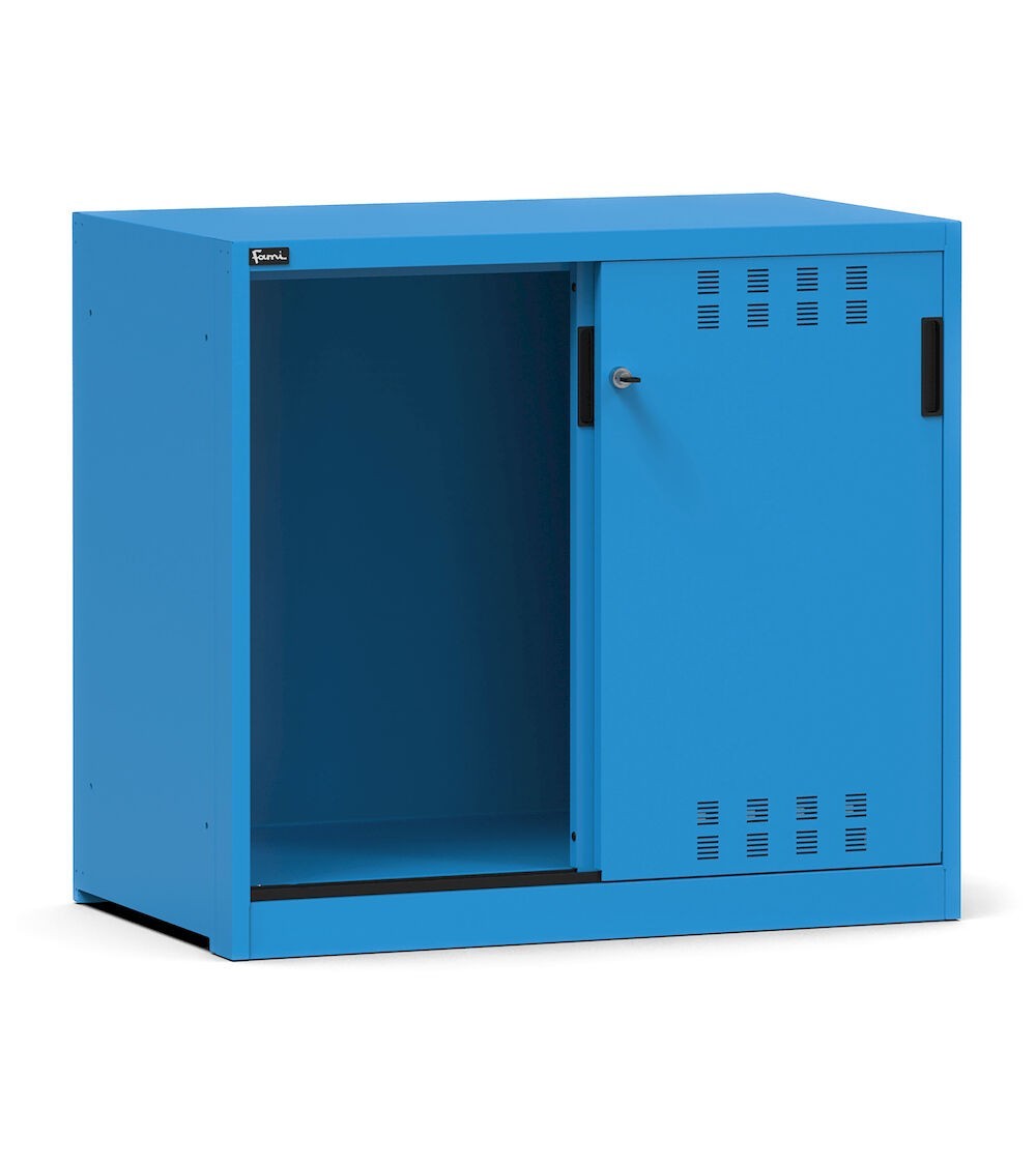 Armadio basso vuoto con porte scorrevoli fessurate, L1020 x P600 x H915 mm