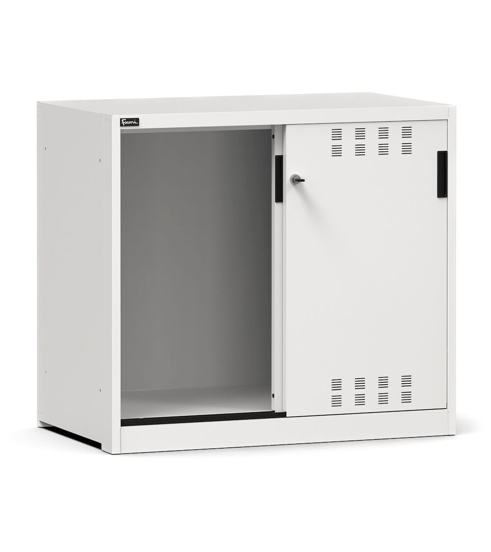Armadio basso vuoto con porte scorrevoli fessurate, L1020 x P600 x H915 mm