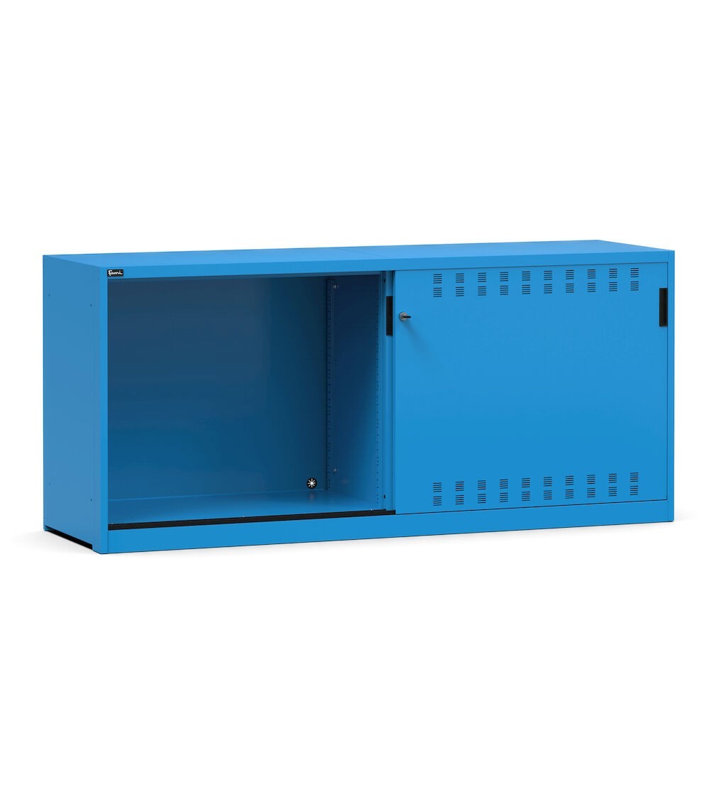 Armadio basso vuoto con porte scorrevoli fessurate, L2040 x P600 x H915 mm