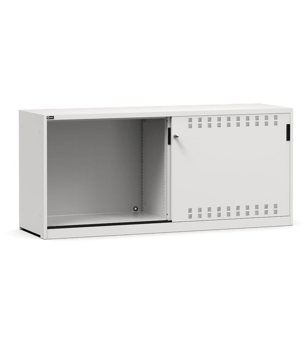 Armadio basso vuoto con porte scorrevoli fessurate, L2040 x P600 x H915 mm