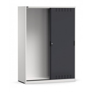 Armoire vide à portes coulissantes perforées, L1428 x P600 x H2000 mm