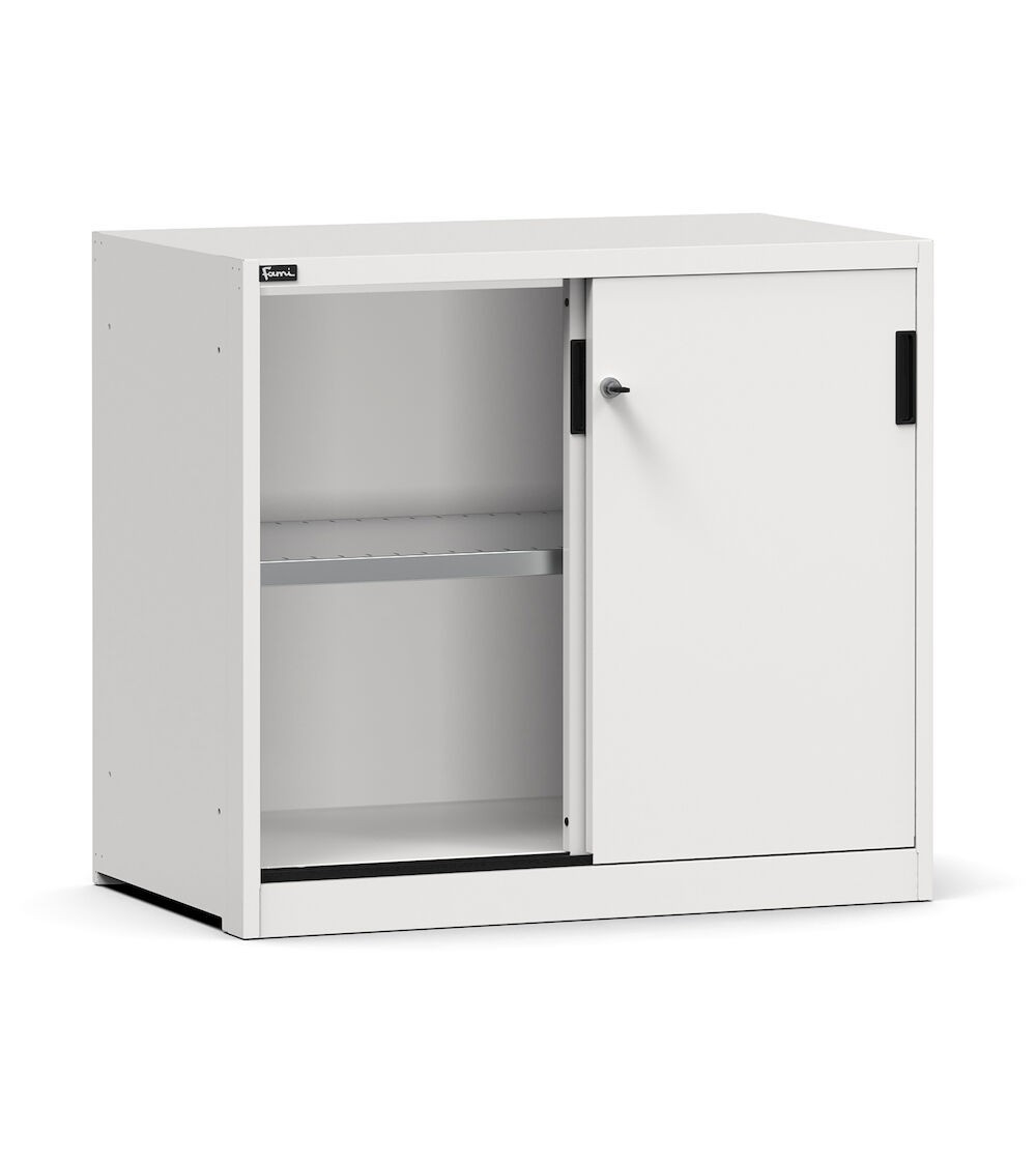Armadietto metallico con porte scorrevoli e ripiani, L1020 x P600 x H915 mm, PERFOM20002