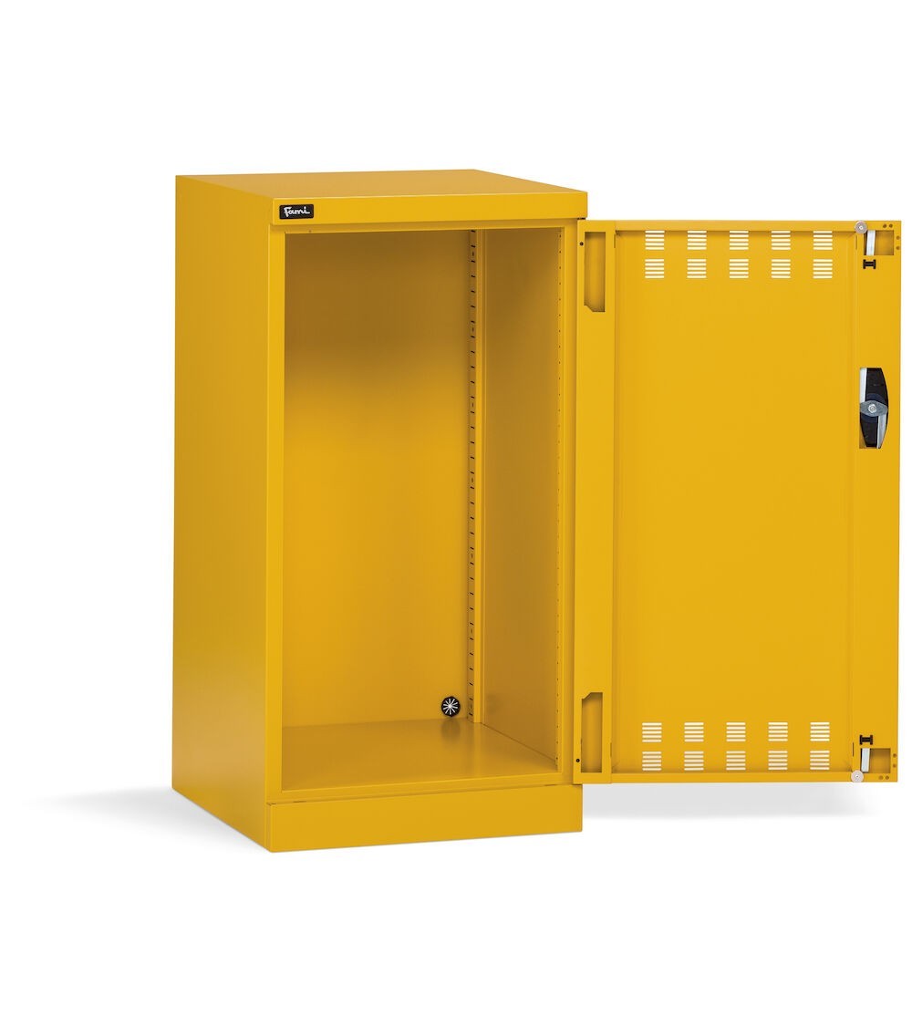 Armadio con ante a battente fessurate, L512 x P555 x H1000 mm