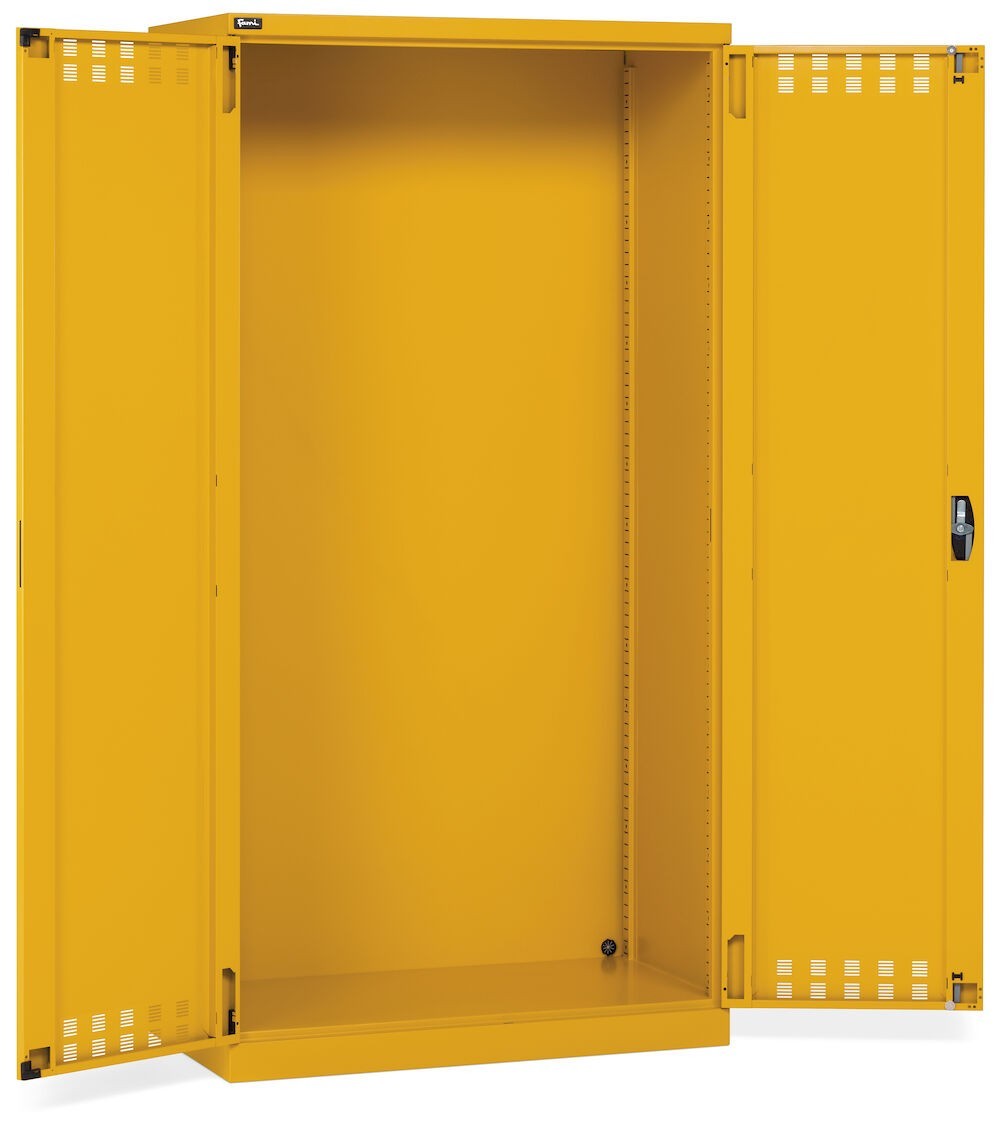 Armadio vuoto per infiammabili con ante battente fessurate, L1023 x P555 x H2000 mm