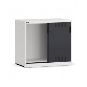 Armadio basso vuoto con porte scorrevoli fessurate, L1020 x P600 x H915 mm