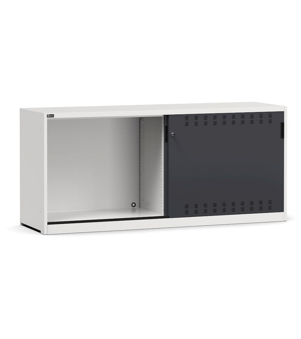 Armadio basso vuoto con porte scorrevoli fessurate, L2040 x P600 x H915 mm