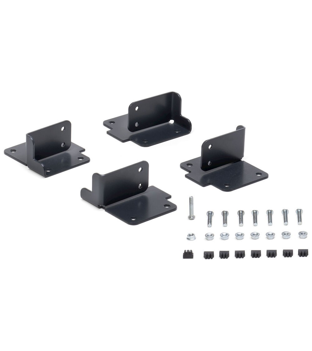 Kit 4 piastre per ruote per scaffale industriale